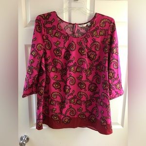 Liz Claiborne Woman’s Pink paisley Top Size XL